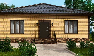 Проекты одноэтажных домов из кирпича | Строй-Рлв - Рославль от 3586 рублей